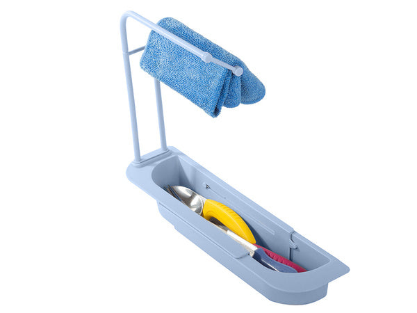 Virtuvės reikmenų laikiklis kriauklės organizatorius lentyna sulankstomas nusausintuvas, Pilka, Szín, Szürke