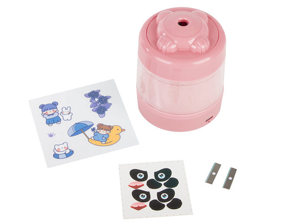 Elektrinis pieštukų galąstuvas mokykla belaidis usb, Rožinė, Szín, Rózsaszín