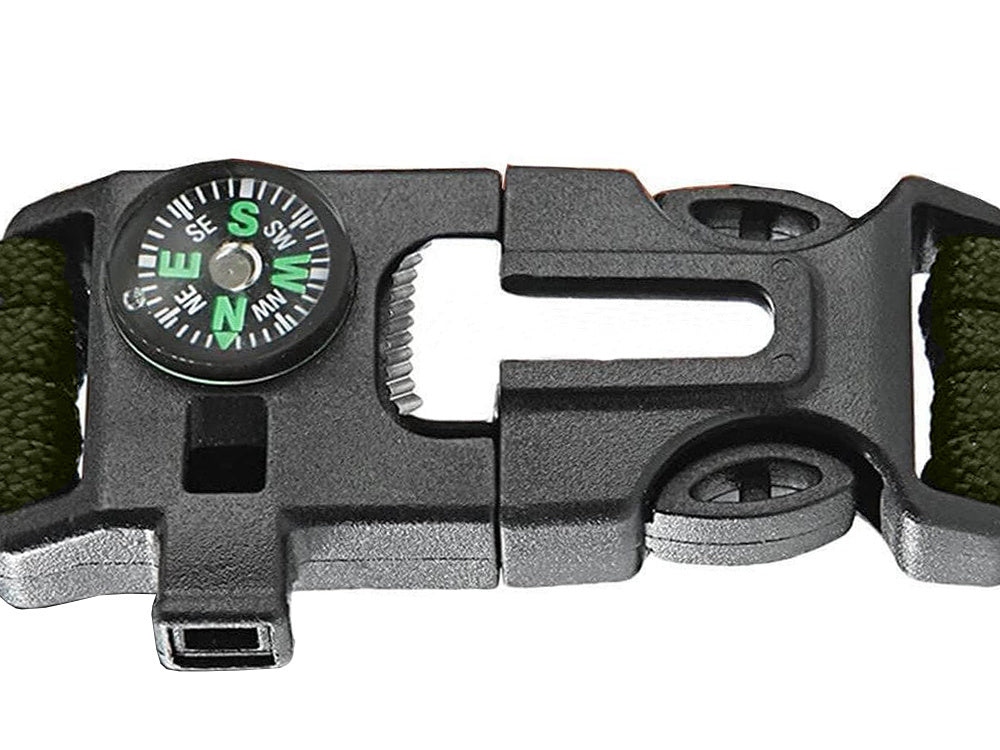 Apyrankė išgyvenimo apyrankė 5in1 kompasas flint virvė peilis paracord virvė