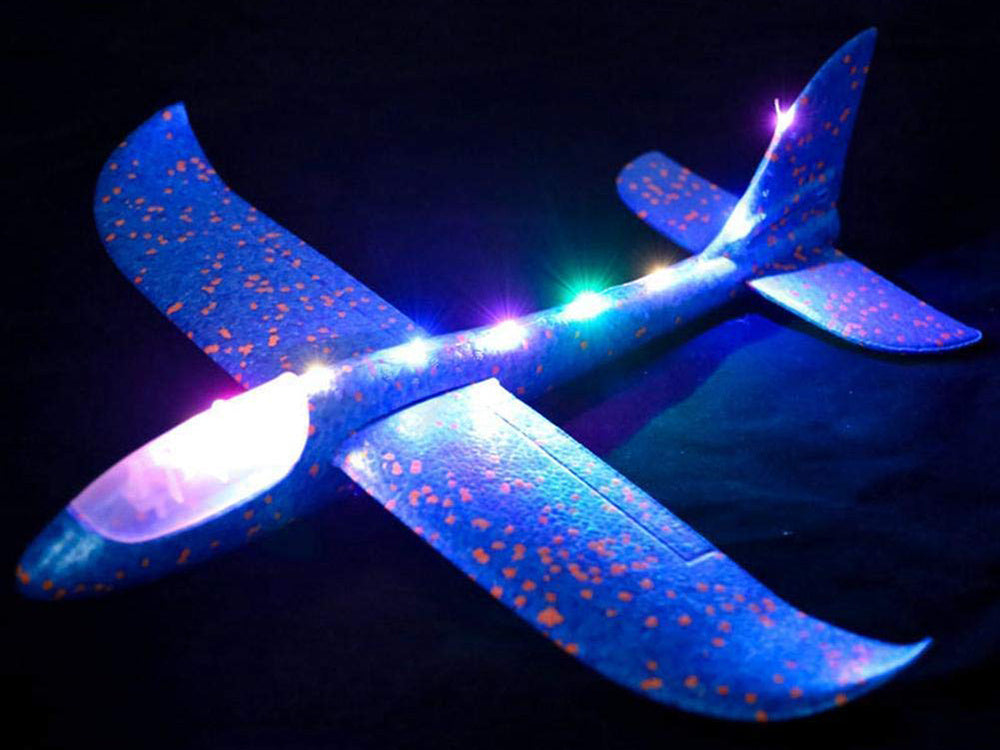 47cm šviečiantis led globe styropian airplane large