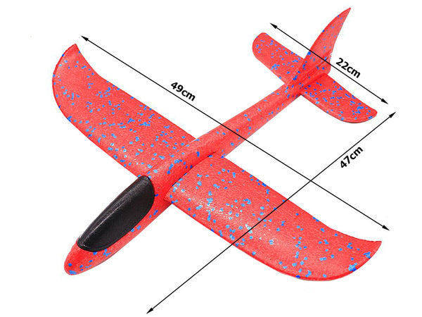 Styropian shield aircraft large from styropian 47cm red, Raudona, Szín, Piros