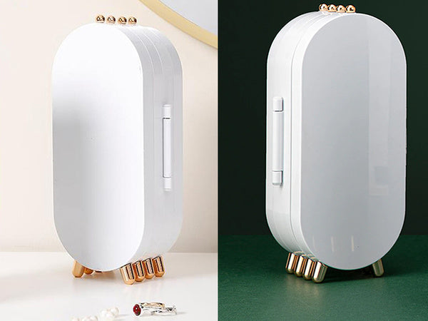 Juvelyrinių dirbinių organizatorius, sulankstoma skrynelė, veidrodinis stendas, balta, Baltas, Szín, Fehér