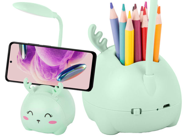 Vaikų vadovaujama naktinė šviesa usb organizatorius stovas telefono skaitymo mokslas, Žalia, Szín, Zöld