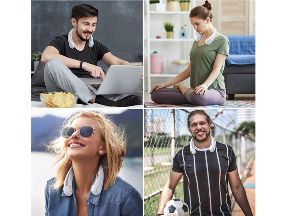 Ventiliatorius kaklo ventiliatorius nešiojamas oro kondicionierius belaidis įkraunamas akumuliatorius, Rožinė, Szín, Rózsaszín