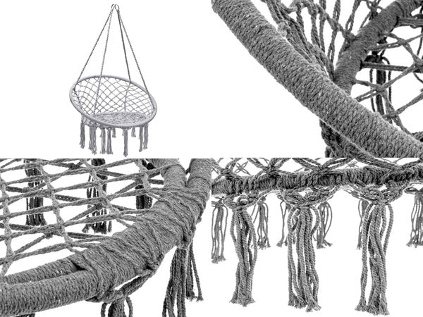 Hamakas fotelis kabančios sūpynės erškėtrožės lizdas sūpynės boho namų sodui