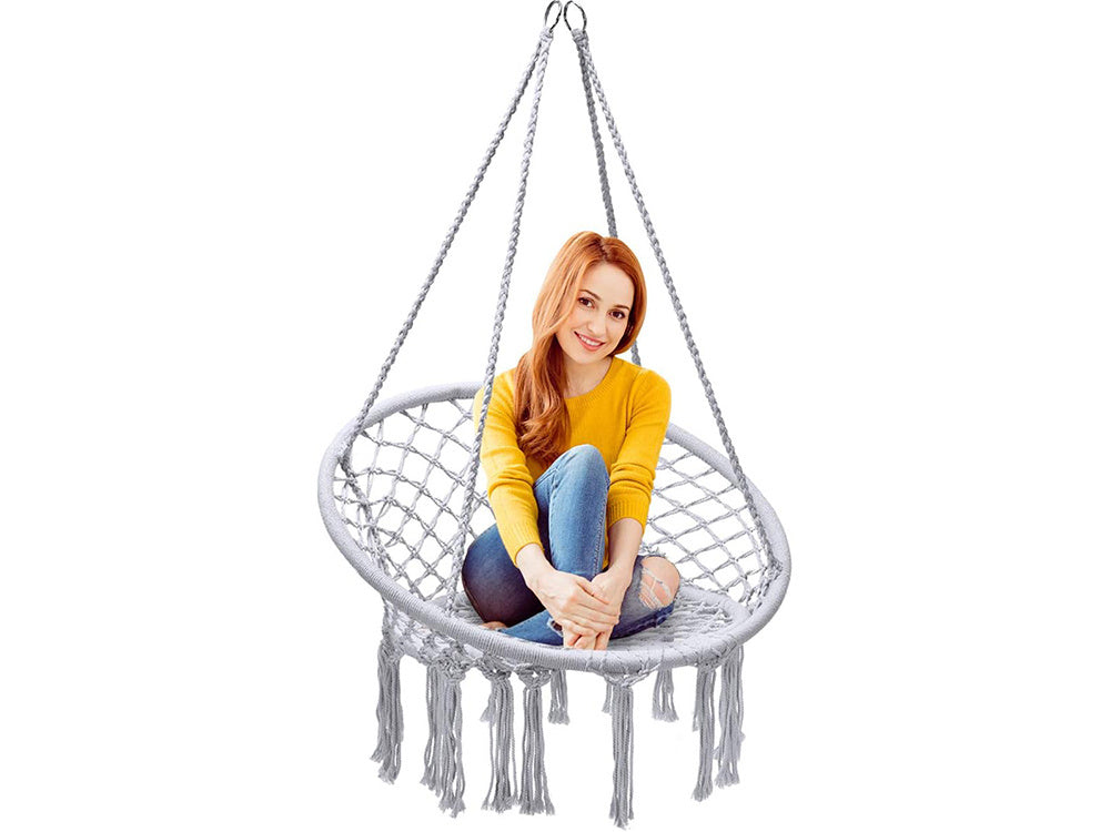 Hamakas fotelis kabančios sūpynės erškėtrožės lizdas sūpynės boho namų sodui