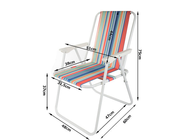 Sulankstoma sodo turistinė kėdė paplūdimio lengva kempingo kėdė palapinėms, Įvairiaspalvis, Szín, Sokszínű