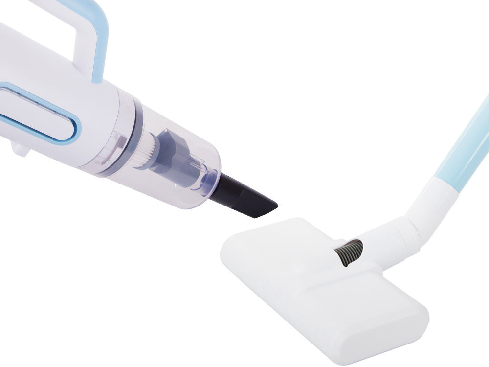 Vertikalus rankinis dulkių siurblys be maišelio su laidiniu filtru 800 w galingas 6 antgaliai