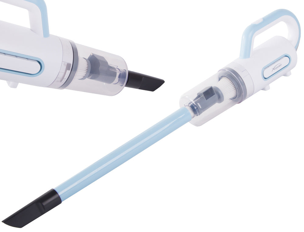 Vertikalus rankinis dulkių siurblys be maišelio su laidiniu filtru 800 w galingas 6 antgaliai