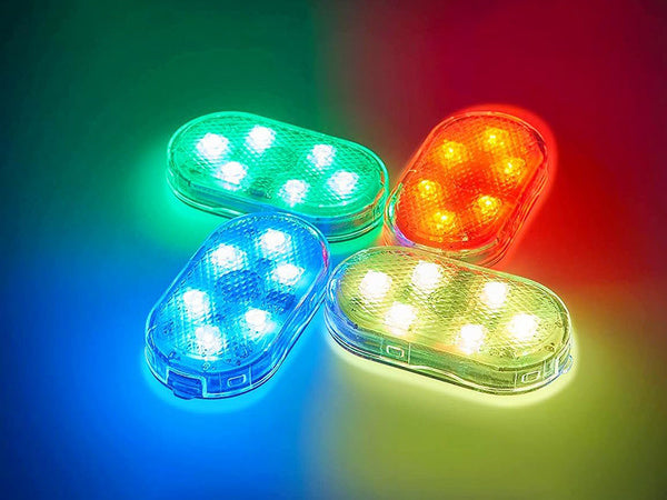 6 led lempos rgb automobilio interjero apšvietimas belaidis papildymas