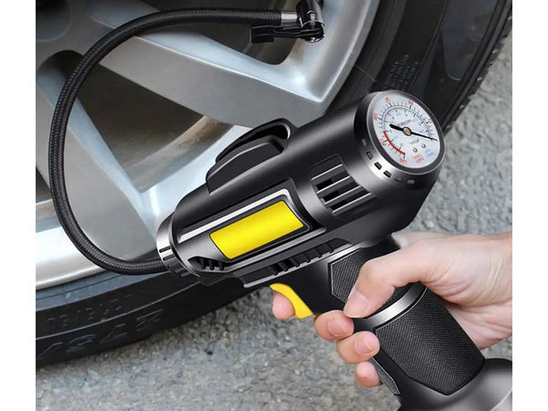 Automobilio kompresorius ratų pripūtimo pistoletas 12v 120w 10 barų led