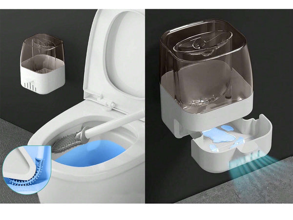 Silikoninis vonios kambario tualeto šepetys su skysčio dozatoriumi