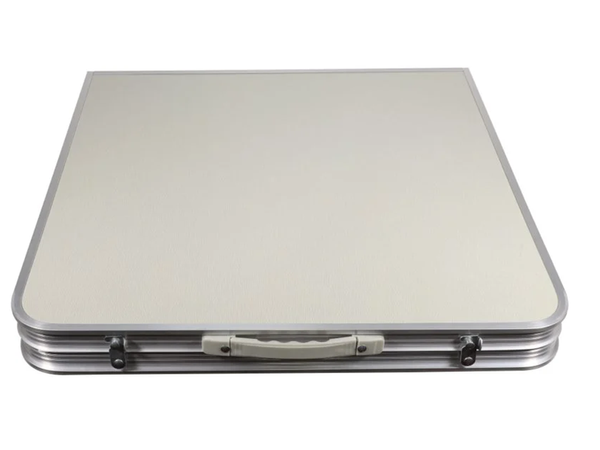 Turistinis stalo rinkinys sulankstomas stovyklavimo stalas didelis 4 kėdės lagaminas, Kreminis, Szín, Tejszínes