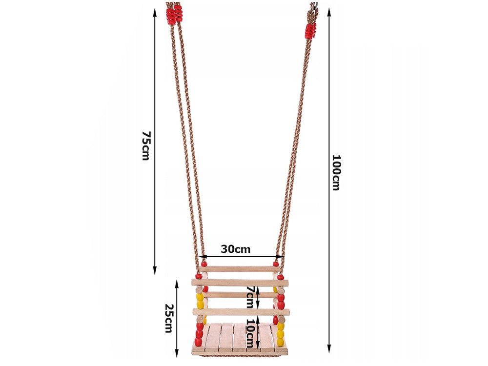 Vaikų sodo sūpynės fotelis supamasis krėslas mediniai turėklai sodo namams