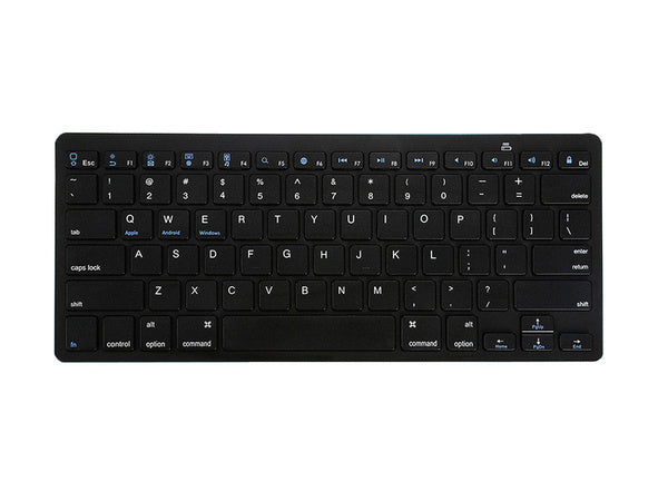 Belaidė "bluetooth" klaviatūra kompiuteriui "ipad mac" maža plona žemo profilio klaviatūra, Juoda, Szín, Fekete