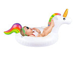 Kūdikis vienaragis pripučiamas ratas plaukimui baseino vandenyje