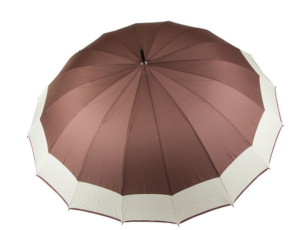Elegantiškas didelis vyriausybės skėtis stiprus xxl neslystanti rankena automatinis, Ruda, Szín, Barna