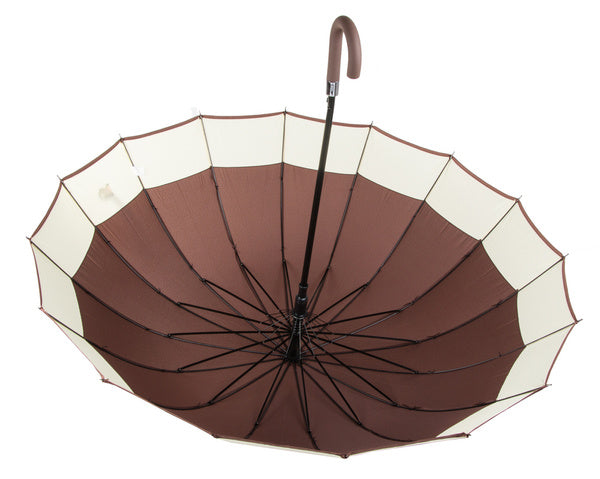 Elegantiškas didelis vyriausybės skėtis stiprus xxl neslystanti rankena automatinis, Ruda, Szín, Barna