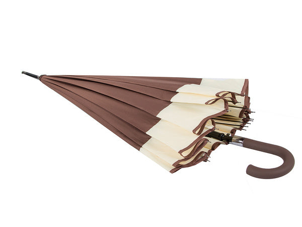 Elegantiškas didelis vyriausybės skėtis stiprus xxl neslystanti rankena automatinis, Ruda, Szín, Barna