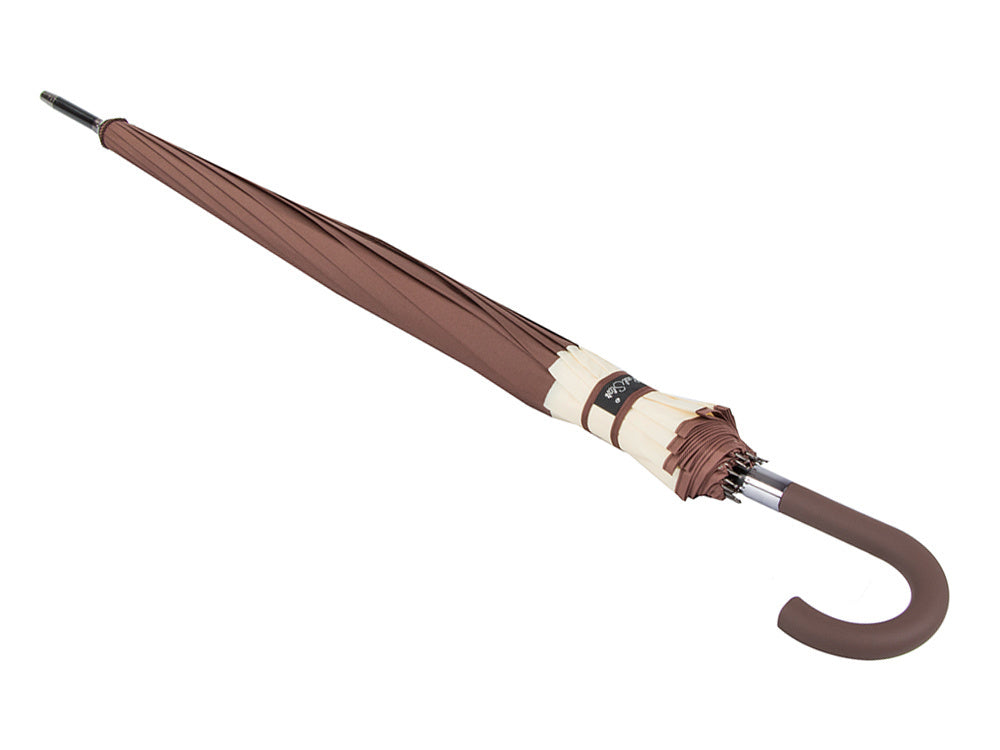 Elegantiškas didelis vyriausybės skėtis stiprus xxl neslystanti rankena automatinis, Ruda, Szín, Barna