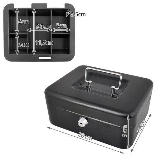 Juoda pinigų dėžutė