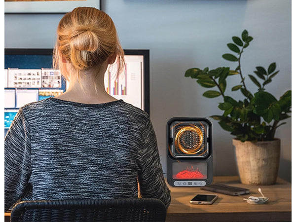 Faerlka thermo heater elektrinis šildytuvas termostatas 500w židinys tvirtas