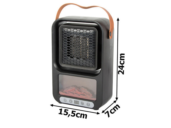 Faerlka thermo heater elektrinis šildytuvas termostatas 500w židinys tvirtas