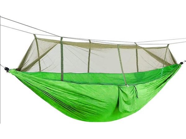 Hamakas su tinkleliu nuo uodų turistinis kempingas kabančios virvės maišas lengvas dangtelis