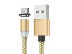 Magnetinis įkrovimo kabelys 3w1 micro typ-c usb lightning 1m, Auksinis, Szín, Aranysárga