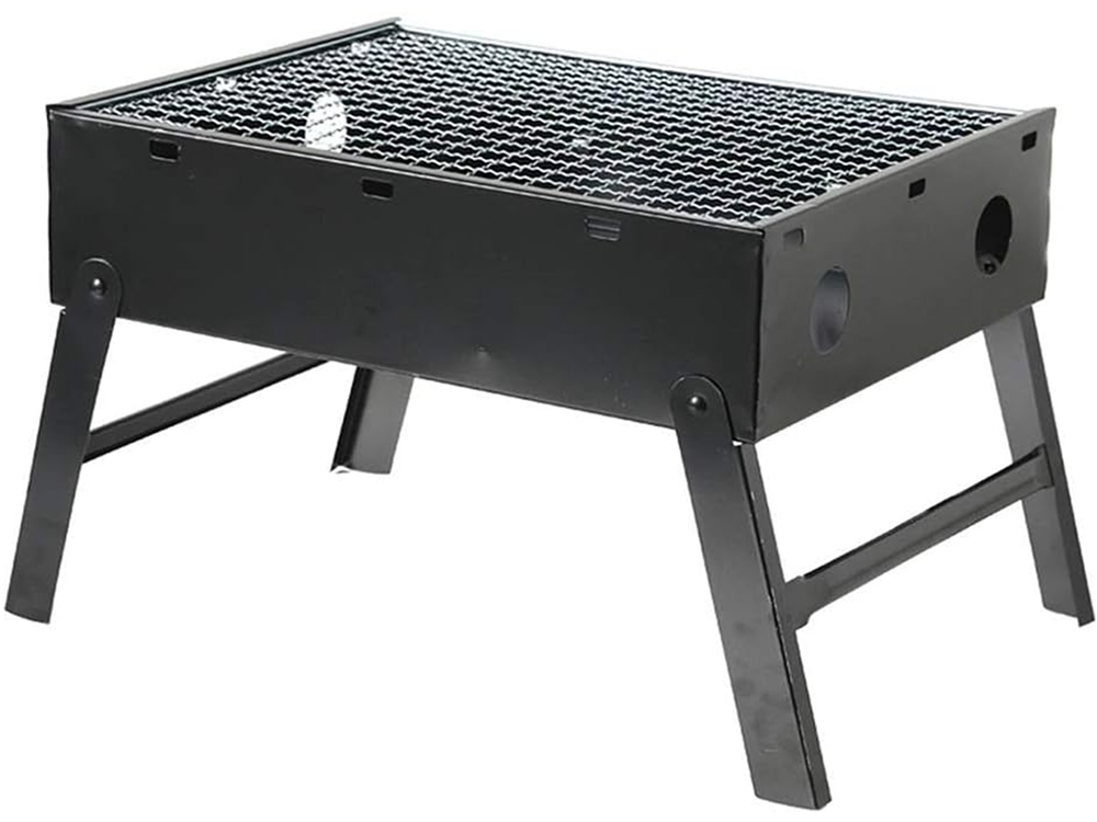 Kelioninis grilis nešiojamas sulankstomas dėklas, medžio anglių kempingas bbq