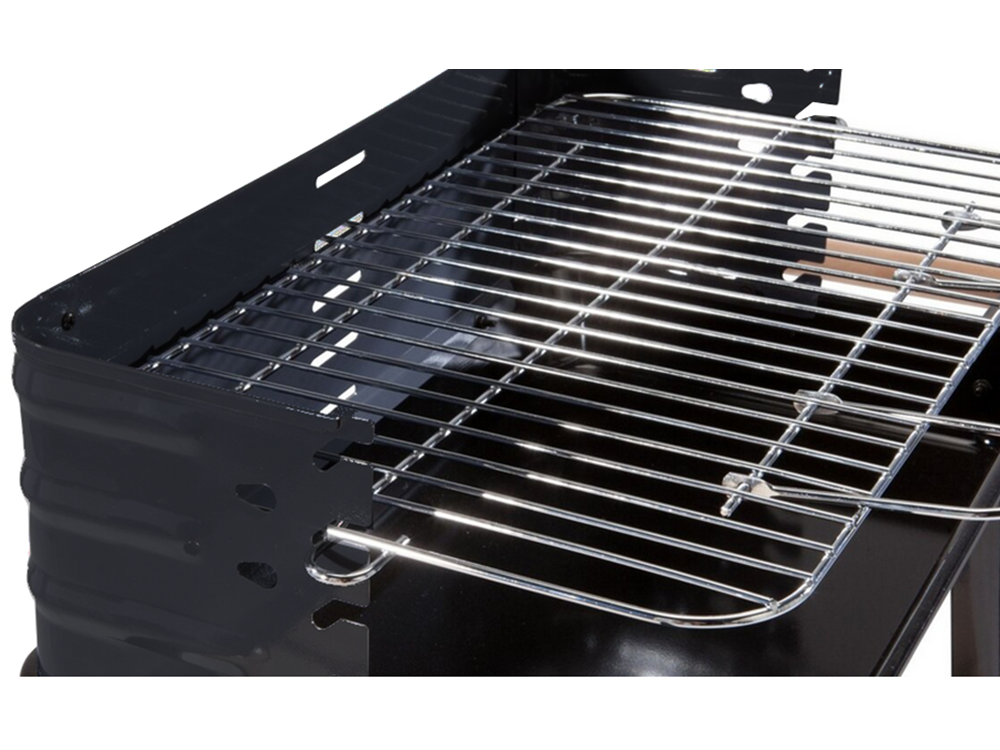 Sodo kepsninė didelė medžio anglių kepsninė reguliuojamos grotelės lentynos ratai nešiojami