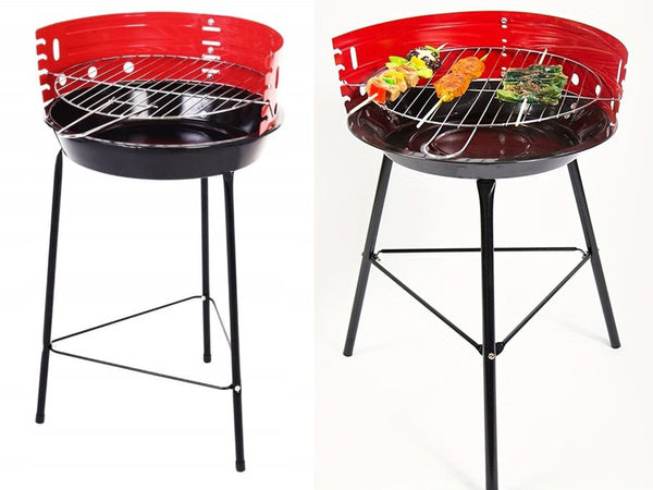 Medžio anglių briketų sodo apvalus nešiojamas turistinis kempingo grilis