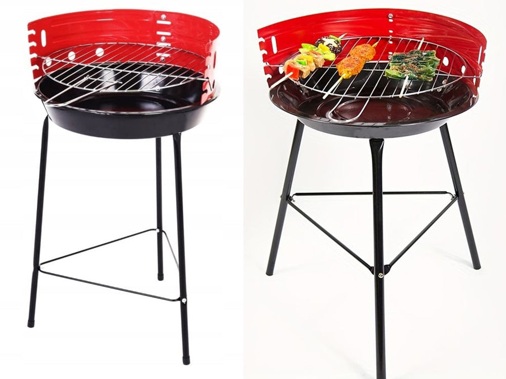 Medžio anglių briketų sodo apvalus nešiojamas turistinis kempingo grilis