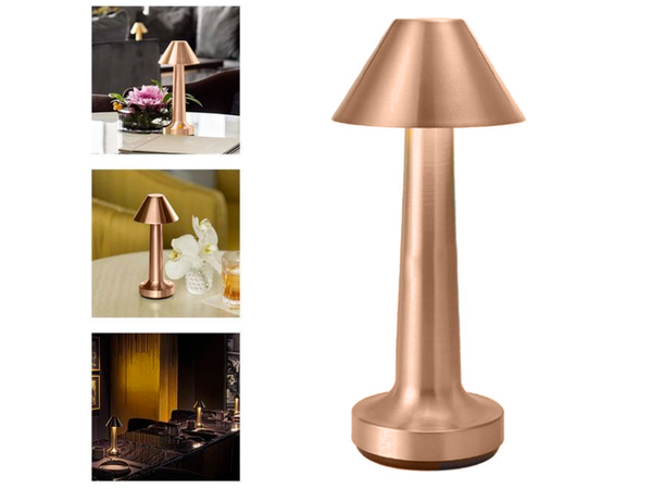 Miegamojo stalo naktinė lemputė lietimui jautri lempa 3 žingsnių belaidis, Varis, Szín, Réz