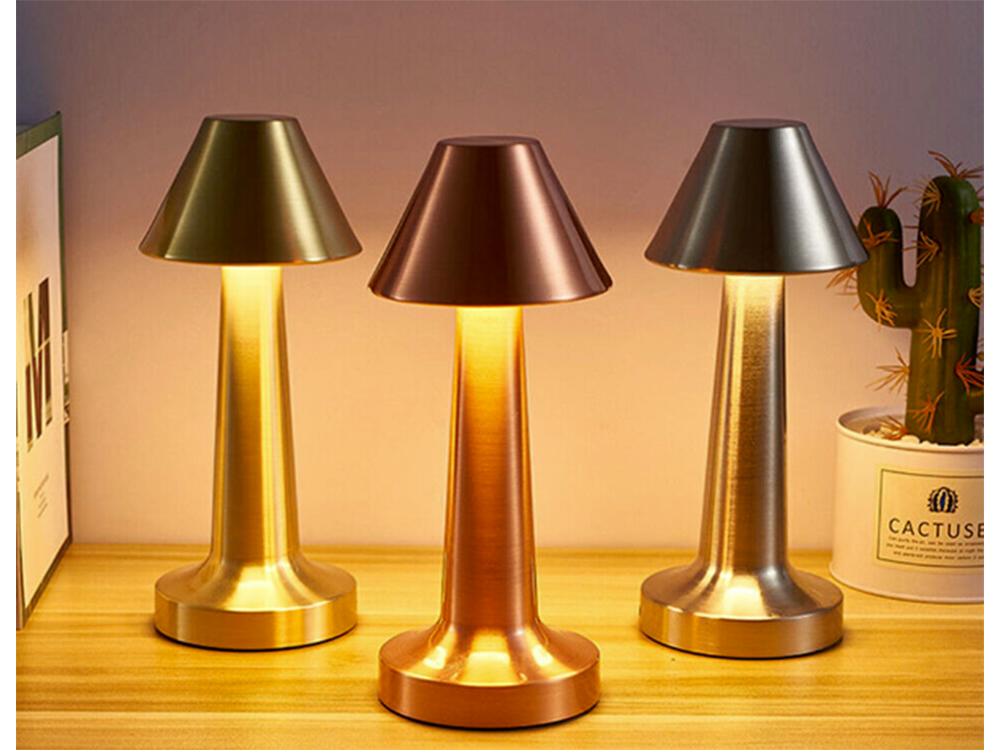 Miegamojo stalo naktinė lemputė lietimui jautri lempa 3 žingsnių belaidis, Varis, Szín, Réz