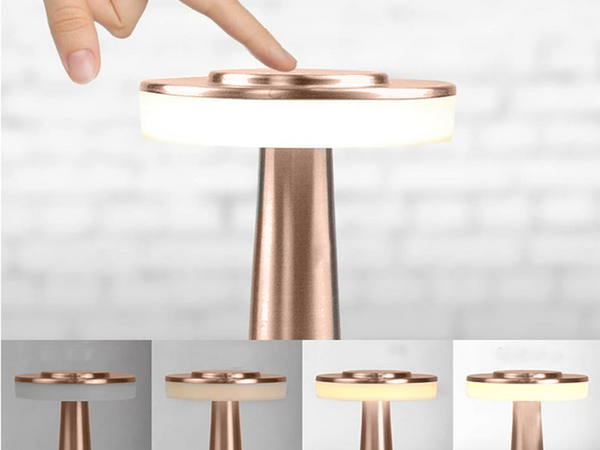 Naktinės šviesos stalo jutiklinė lempa 3 žingsnių miegamojo lempa belaidis, Varis, Szín, Réz