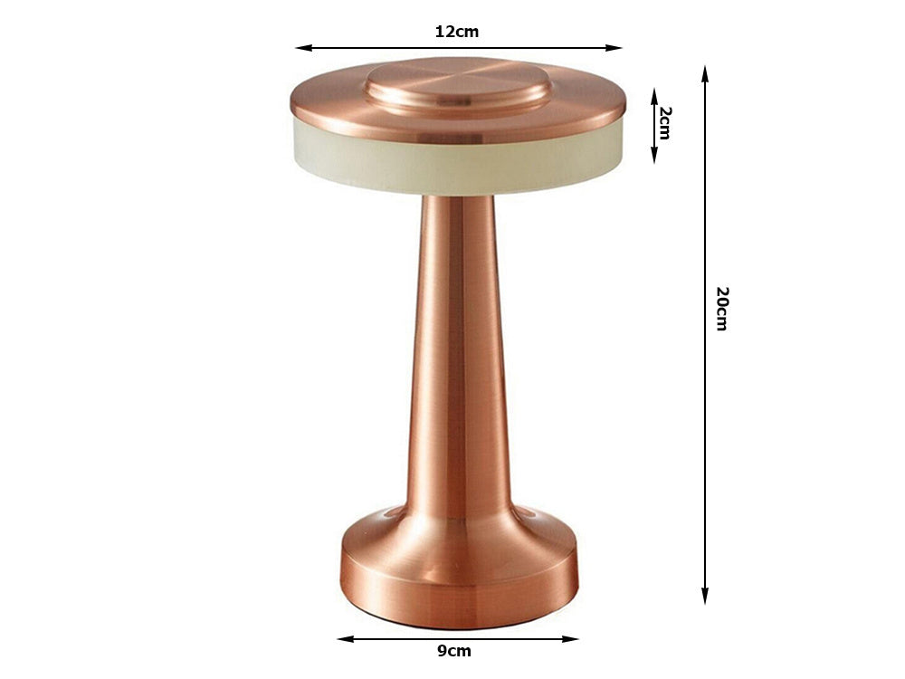 Naktinės šviesos stalo jutiklinė lempa 3 žingsnių miegamojo lempa belaidis, Varis, Szín, Réz