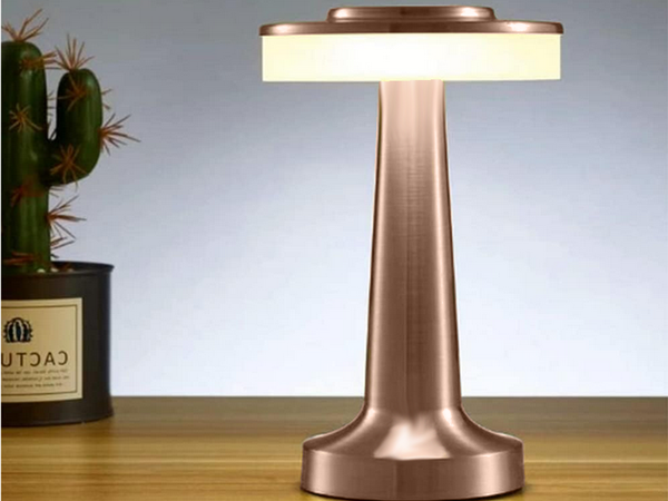 Naktinės šviesos stalo jutiklinė lempa 3 žingsnių miegamojo lempa belaidis, Varis, Szín, Réz