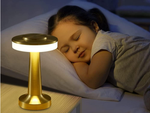 Naktinės šviesos stalo jutiklinė lempa 3 žingsnių miegamojo lempa belaidis, Auksinis, Szín, Aranysárga