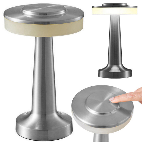 Naktinės šviesos stalo jutiklinė lempa 3 žingsnių miegamojo lempa belaidis, Sidabras, Szín, Ezüst