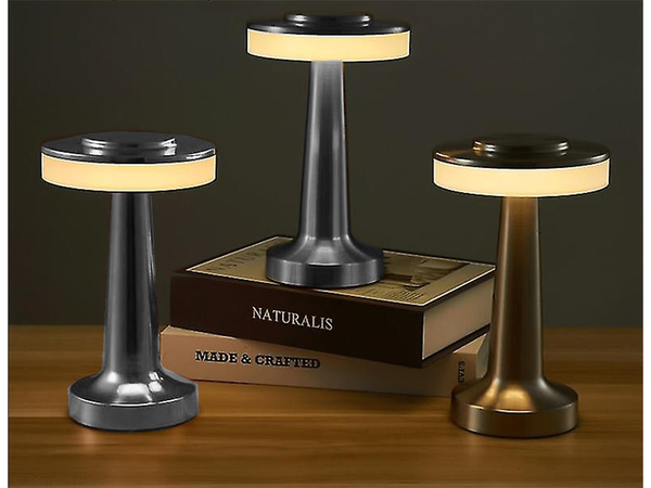 Naktinės šviesos stalo jutiklinė lempa 3 žingsnių miegamojo lempa belaidis, Sidabras, Szín, Ezüst