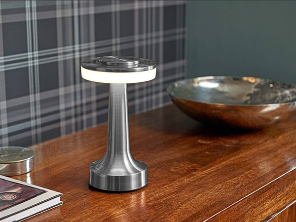 Naktinės šviesos stalo jutiklinė lempa 3 žingsnių miegamojo lempa belaidis, Sidabras, Szín, Ezüst