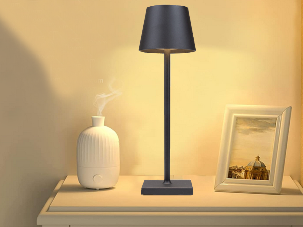 Stalo naktinė lemputė lietimui jautri lempa 3 žingsnių aukštas belaidis usb, Juoda, Szín, Fekete