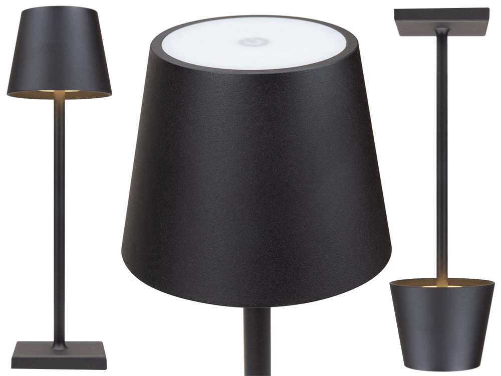 Stalo naktinė lemputė lietimui jautri lempa 3 žingsnių aukštas belaidis usb, Juoda, Szín, Fekete