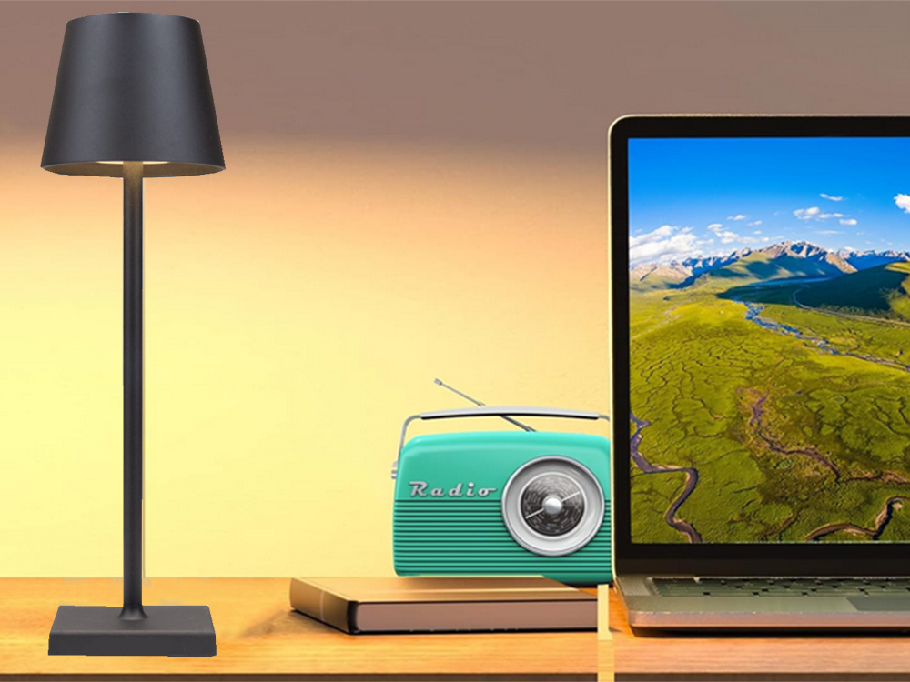 Stalo naktinė lemputė lietimui jautri lempa 3 žingsnių aukštas belaidis usb, Juoda, Szín, Fekete