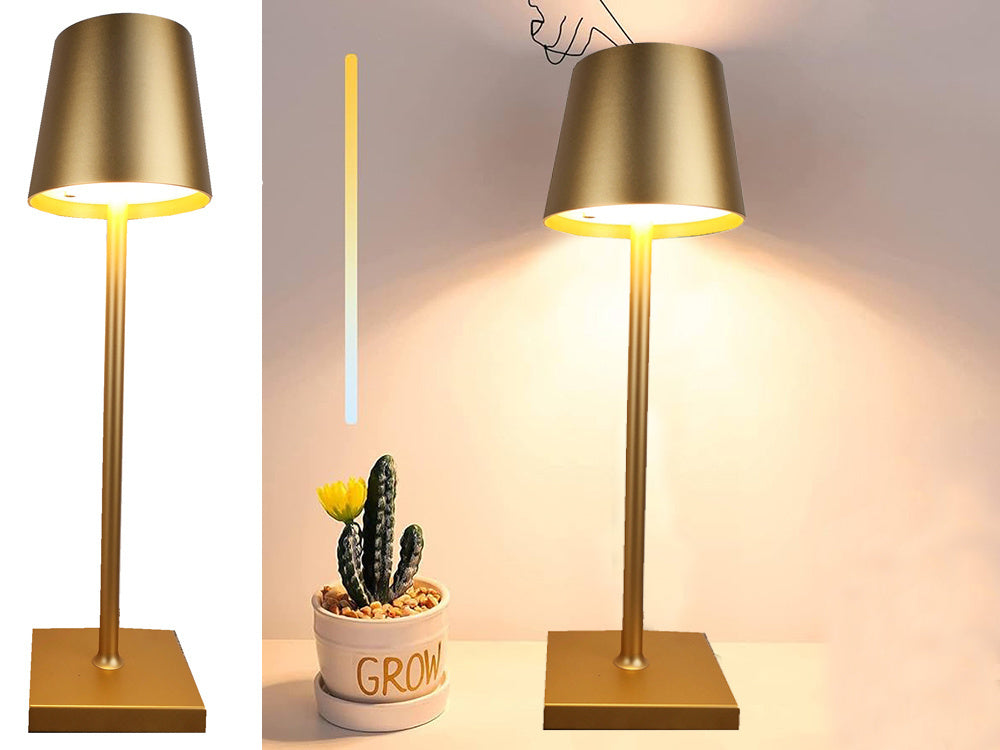 Stalo naktinė lemputė lietimui jautri lempa 3 žingsnių aukštas belaidis usb, Auksinis, Szín, Aranysárga