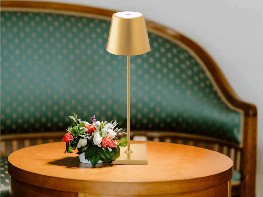 Stalo naktinė lemputė lietimui jautri lempa 3 žingsnių aukštas belaidis usb, Auksinis, Szín, Aranysárga