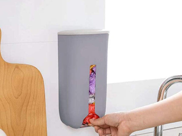 Šiukšliadėžė maišeliams virtuvės maišelių organizatorius prie sienos, Pilka, Szín, Szürke