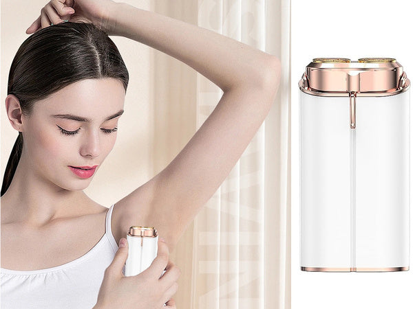 Moteriškas bikinio kūno skustuvas depialtor 2 diskų baterijos