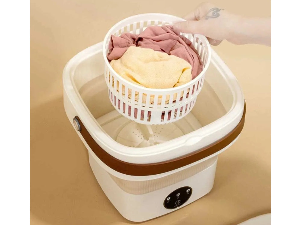 Mini nešiojama skalbimo mašina maža sulankstoma kelioninė skalbimo mašina drabužiams ir skalbiniams 11l